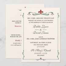 Elegant Florentine Fleur-de-Lis allt-i-ett-QR-kod