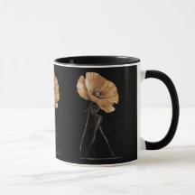 Elegant florgudinna modeillustration mugg