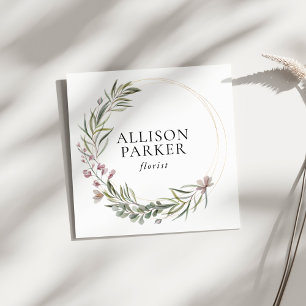 Elegant Florist-Affärskortet Fyrkantigt Visitkort