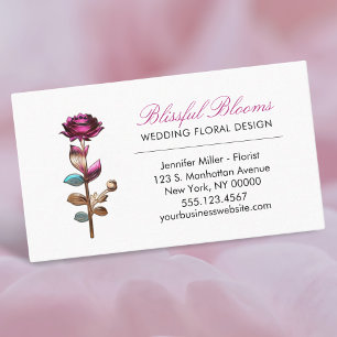 Elegant Florist Blommigt Flower Delivery Service Visitkort