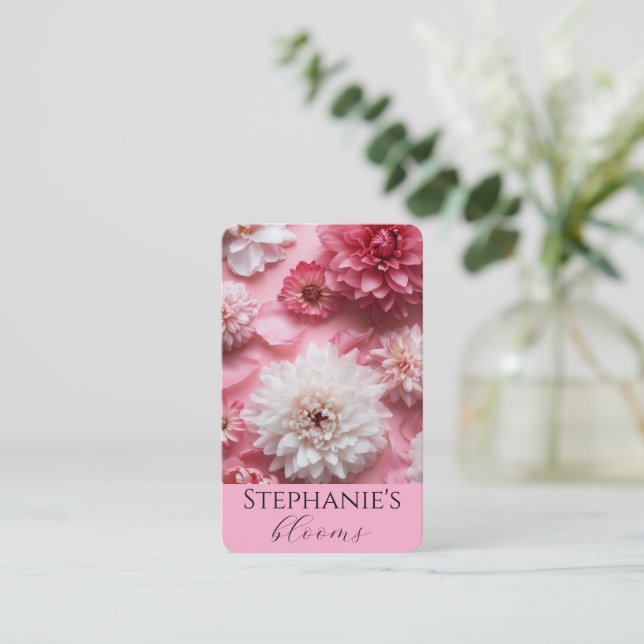 Elegant Florist Blomsterdesigner Visitkort (Stående Fram)