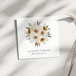 Elegant Florist Floriculturist Affärskort Fyrkantigt Visitkort