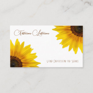 Elegant florist solrosrosgrafi QR-kod Visitkort