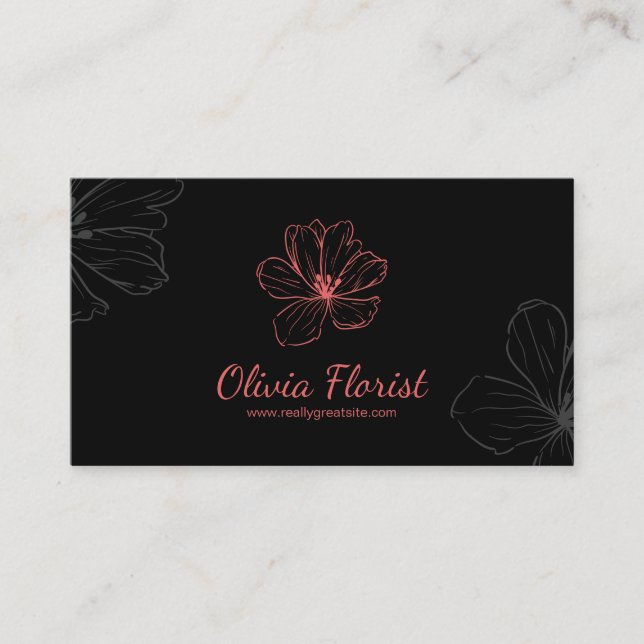 Elegant Florist Visitkort (Framsida)
