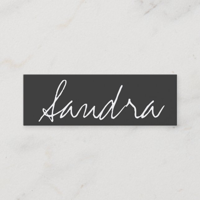 Elegant flott mager visitkort för Makeupkonstnär (Framsida)