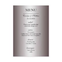 Elegant flott silverbröllopmeny