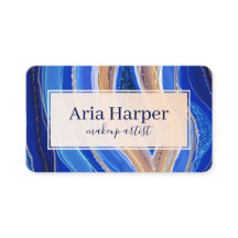 Elegant flottan och blågeode Guld Glitter Agate