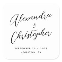 Elegant Flourish Calligraphy Namn Wedding Favor