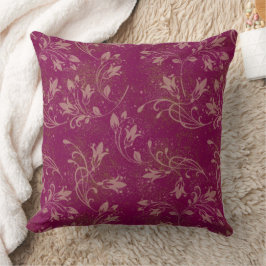 Elegant Flourish Löv Rosewood Grunge Kudde