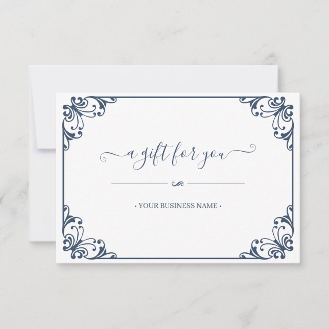 Elegant Flourish Ram Customized Gift Certificate (Framsida)
