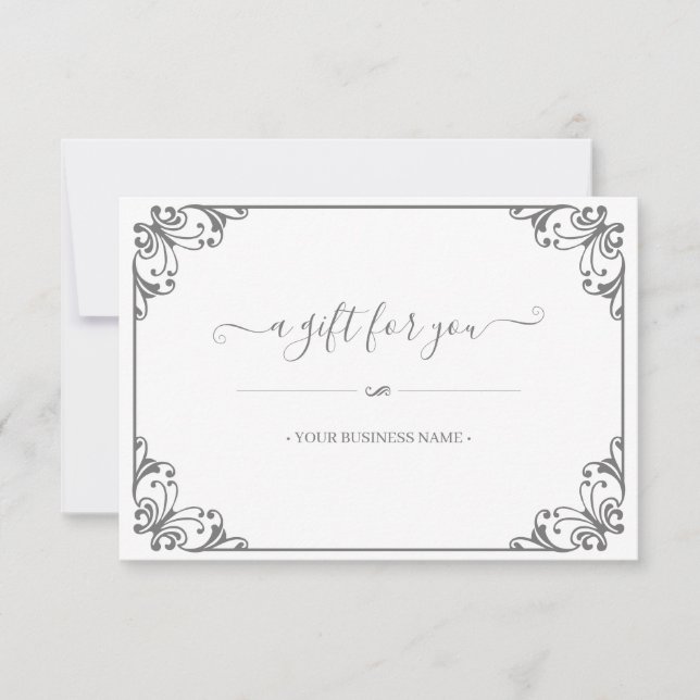 Elegant Flourish Ram Customized Gift Certificate (Framsida)