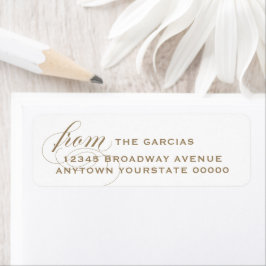 Elegant Flourt Script Return-adressetikett Returadress Etikett