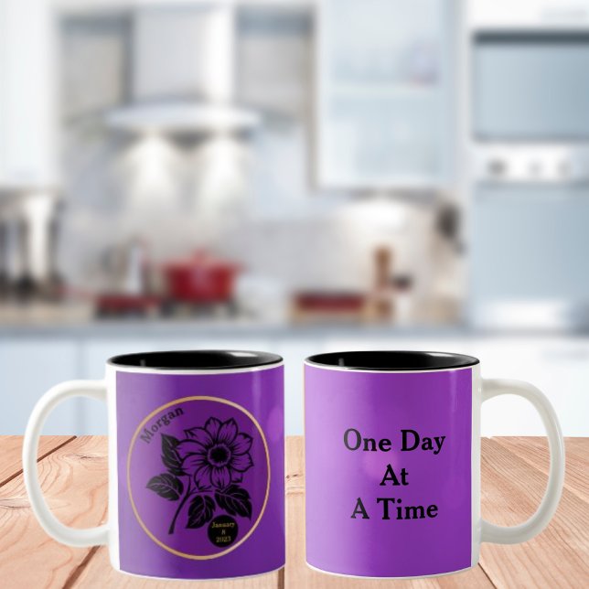 Elegant Flower Anpassningsbar Safety Gift Två-Tonad Mugg (Skapare uppladdad)