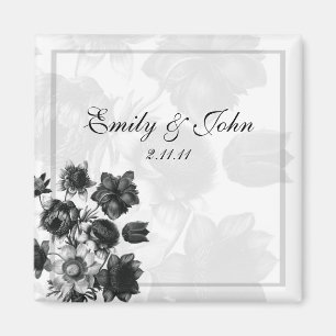 Elegant Flower bröllopsfavoritmagnet Magnet