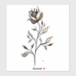 Elegant Flower Decorative Abstrakt Art Klistermärken