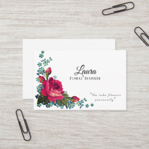 Elegant Flower Designer Visitkort