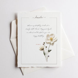Elegant Flower Personal Chic Stationship Note Card Anteckningskort