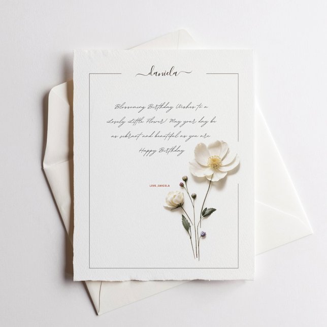 Elegant Flower Personal Chic Stationship Note Card Anteckningskort (Skapare uppladdad)