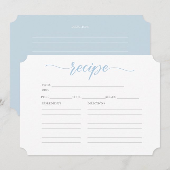 Elegant Flower Tea Möhippa Brunch Recipe for Bride Inbjudningar (Fram/baksida)