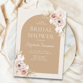 Elegant Flowers Boho Bridal Shower Inbjudningar
