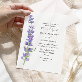 Elegant Flowers Lavender Bröllop Inbjudningar