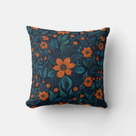Elegant Flowers Mönster Cushion Kudde