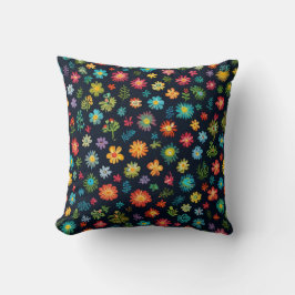 Elegant Flowers Mönster Cushion Kudde