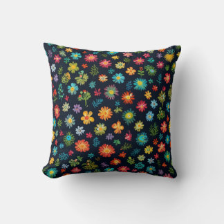 Elegant Flowers Mönster Cushion Kudde