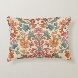 Elegant, Flowers Ornaments,Pink, Peach,Orange Blue Prydnadskudde