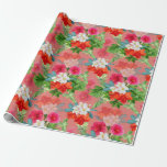 Elegant Flowers på Rosa Presentpapper<br><div class="desc">Blommigt på rosa som är papper för möhippor,  bröllop,  födelsedagar eller andra speciella tillfällen.</div>