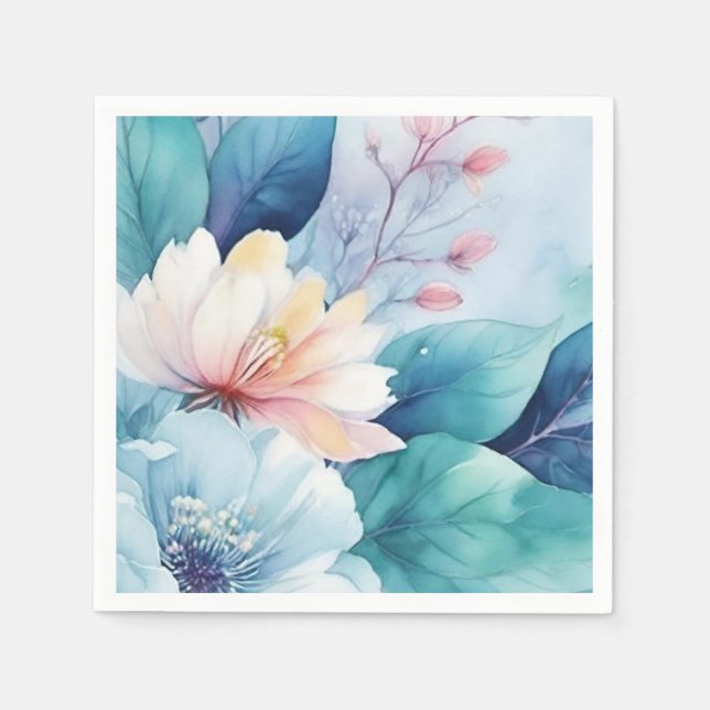 Elegant Flowers Pappersservett (Framsidan)