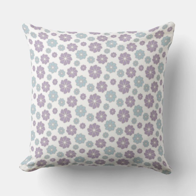 Elegant Flowers Seamless Mönster Pillows Kudde (Framsida)