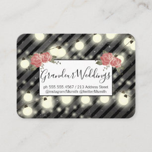 Elegant Flowers / Specklad Chalk / Nattens Ljus Visitkort