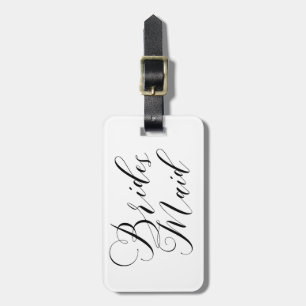 ELEGANT FLOWING BLACK SCRIPT BRIDESMAID BAGAGEBRICKA