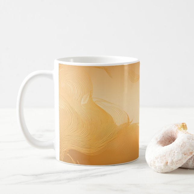 Elegant Flowing Pattern Design Mugs Kaffemugg (Med munk)