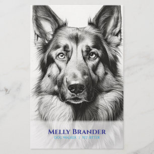 Elegant flygblad för Schäferhund