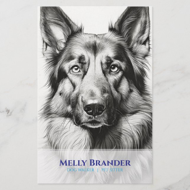 Elegant flygblad för Schäferhund (Framsidan)