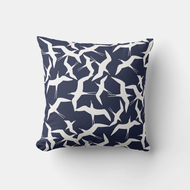 Elegant Flytande fåglar Mönster Cushion Pillow Kudde (Framsida)