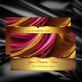 Elegant flytande guld Rosa Juvel Abstrakt Visitkort