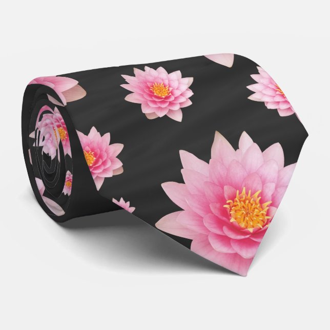 Elegant Flytande Rosa Lotus Flowers Slips (Rullad)