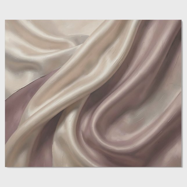 Elegant Flytande Siden Abstrakt  Presentpapper (Platt)