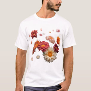 Elegant Flytande Vildblommabukett T-Shirt