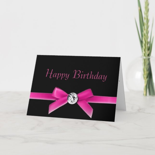 Elegant födelsedag Notecard Tack Kort (Framsida)