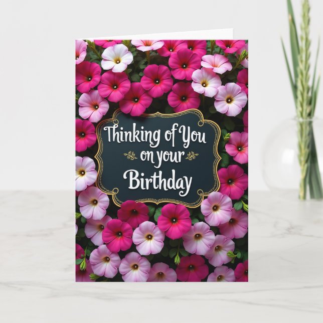 Elegant födelsedags kort med blommor (Framsida)