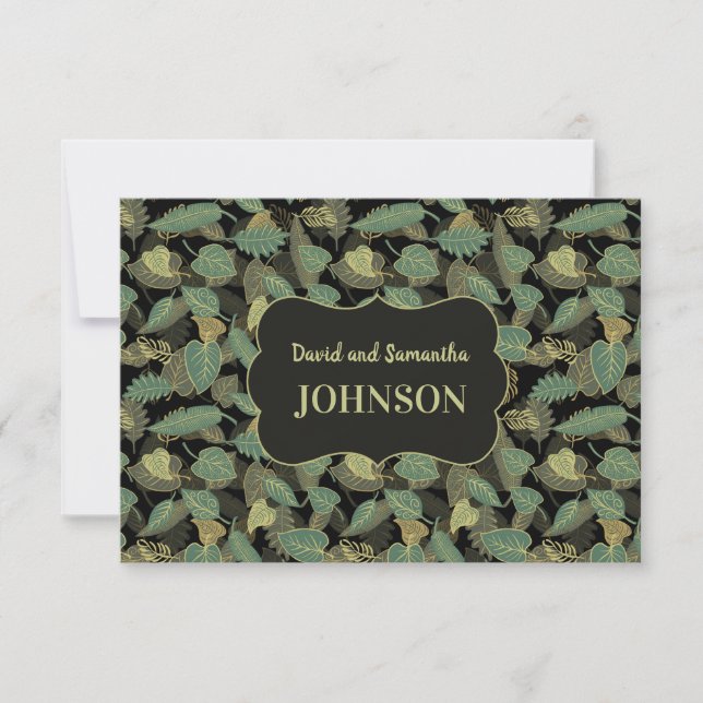 Elegant födelsedagsblomma botanisk initial tack kort (Framsida)