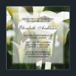 Elegant födelsedagsfest för vitCallalilja 80th Inbjudningar<br><div class="desc">Invitera dina gäster i stil med denna 80th födelsedagsfest inbjudan som presenterar ett foto av härliga vitCallaliljar. Skräddarsy lätt med ditt party specificerar!</div>