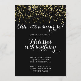Elegant Födelsedagsfest Glitter-konfetti Inbjudningar