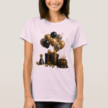 Elegant födelsedagsfest t-shirt