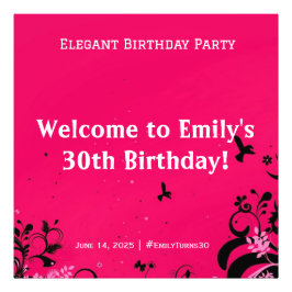 Elegant födelsedagsfest Välkomsthälsotecken Fototryck