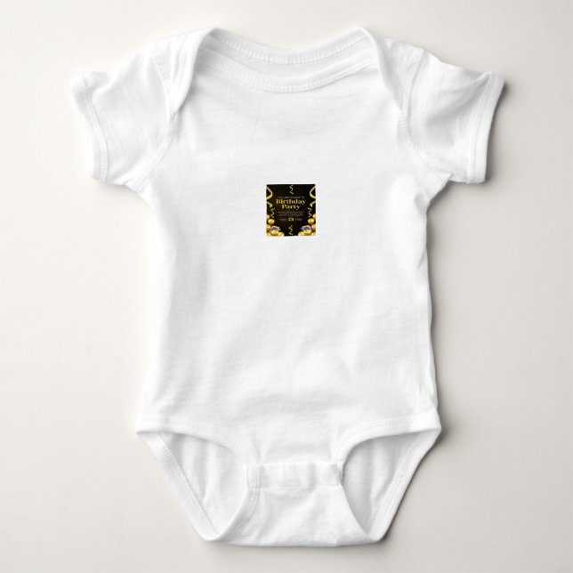 Elegant Födelsedagsfirande Baby T-Shirt (Framsida)
